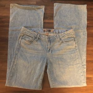 Paige Bentley Wide Leg Light Denim Jeans Size 31